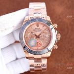 Swiss Quality Replica Rolex Daytona Rose Gold Watch Diamond Markers